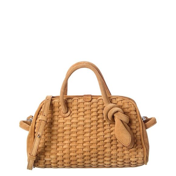 Jacquemus Handbags - Jacquemus Knot Suede Satchel, Brown